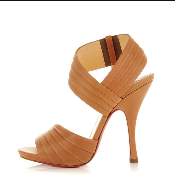 Christian Louboutin Brown Strappy Heels - Picture 5 of 7